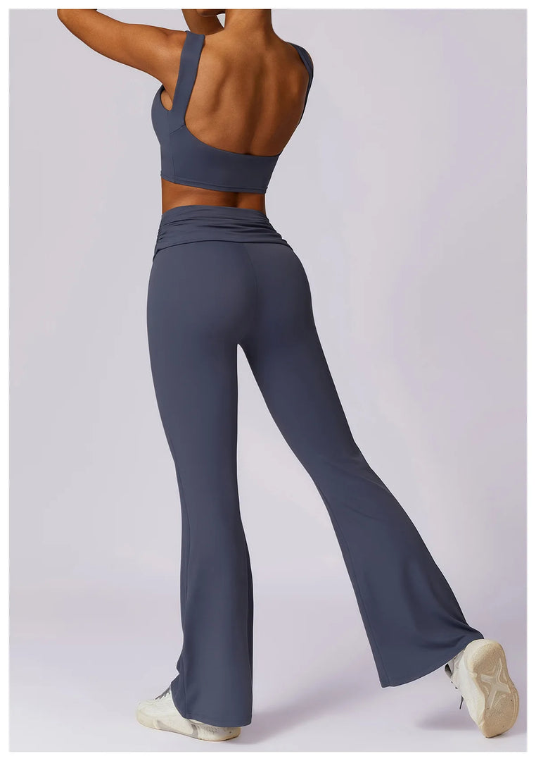 High Waist Flare Leggings for Studio Sophistication