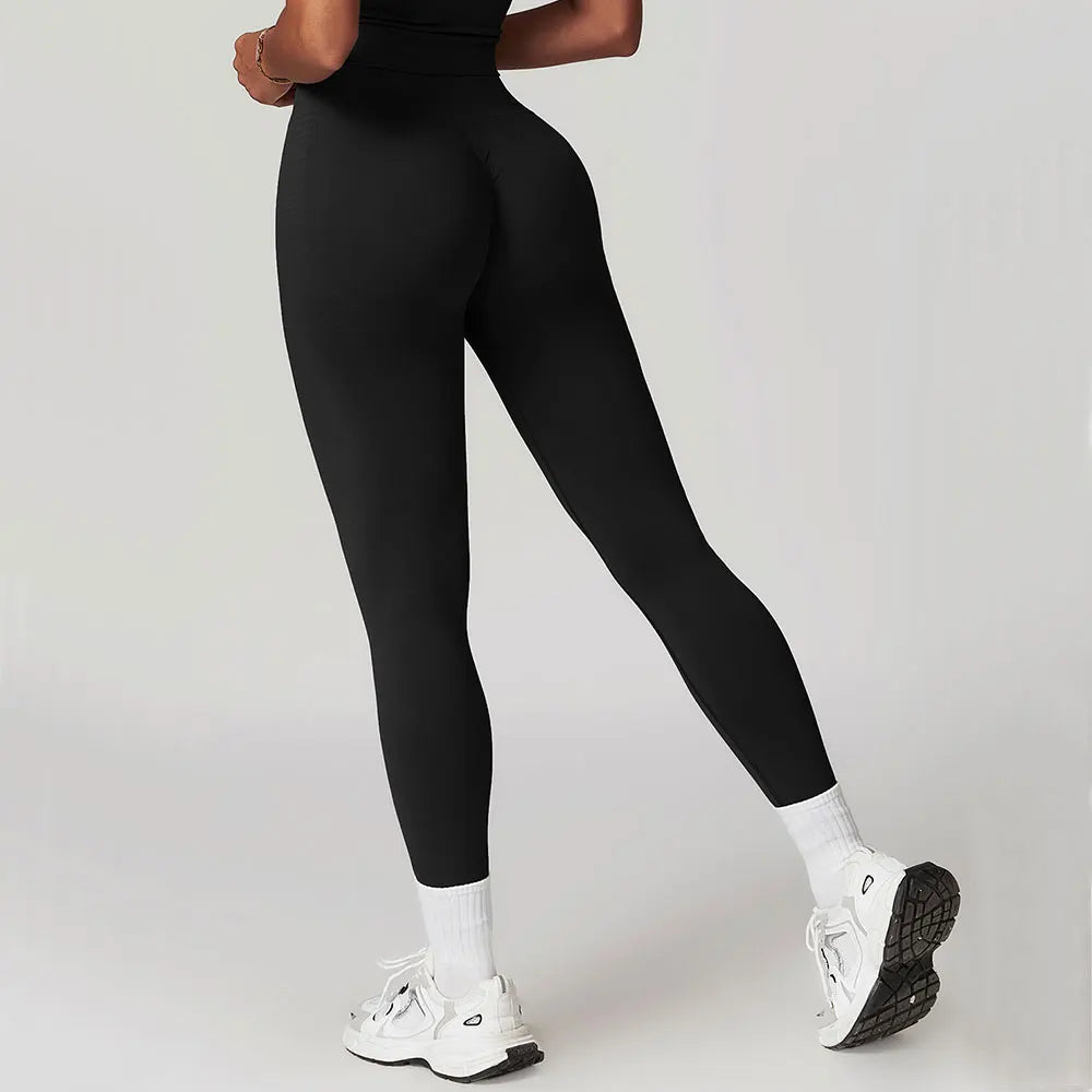 Seamless High Waist Studio Leggings With Breathable Fabric