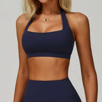 Load image into Gallery viewer, Ribbed Breathable Hanging Neck Sports Bra Performance
