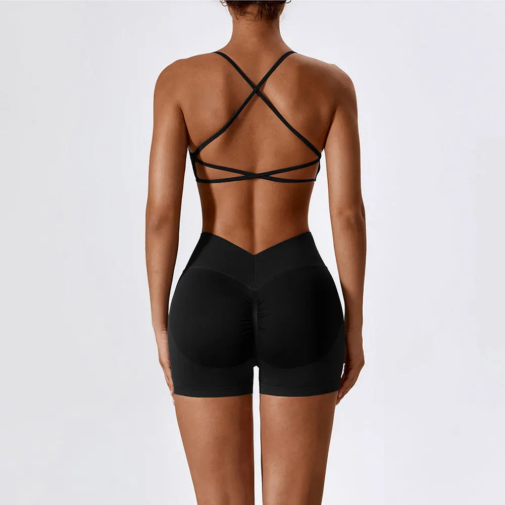 Seamless Performance Yoga Set Contour Nylon Knit Fabric