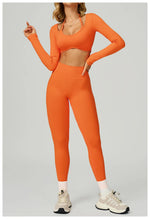 Load image into Gallery viewer, Seamless Ribbed Yoga Top With Breathable Comfort Wear
