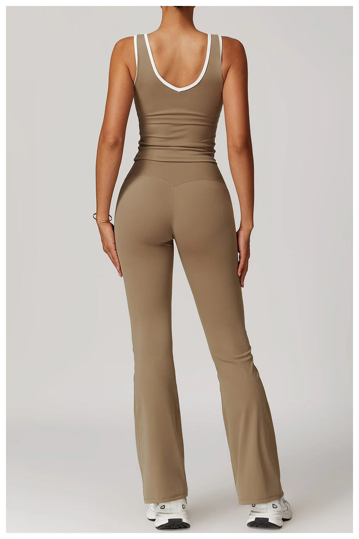 2 Piece Sculpted Contour High Waist Set Performance Fabric