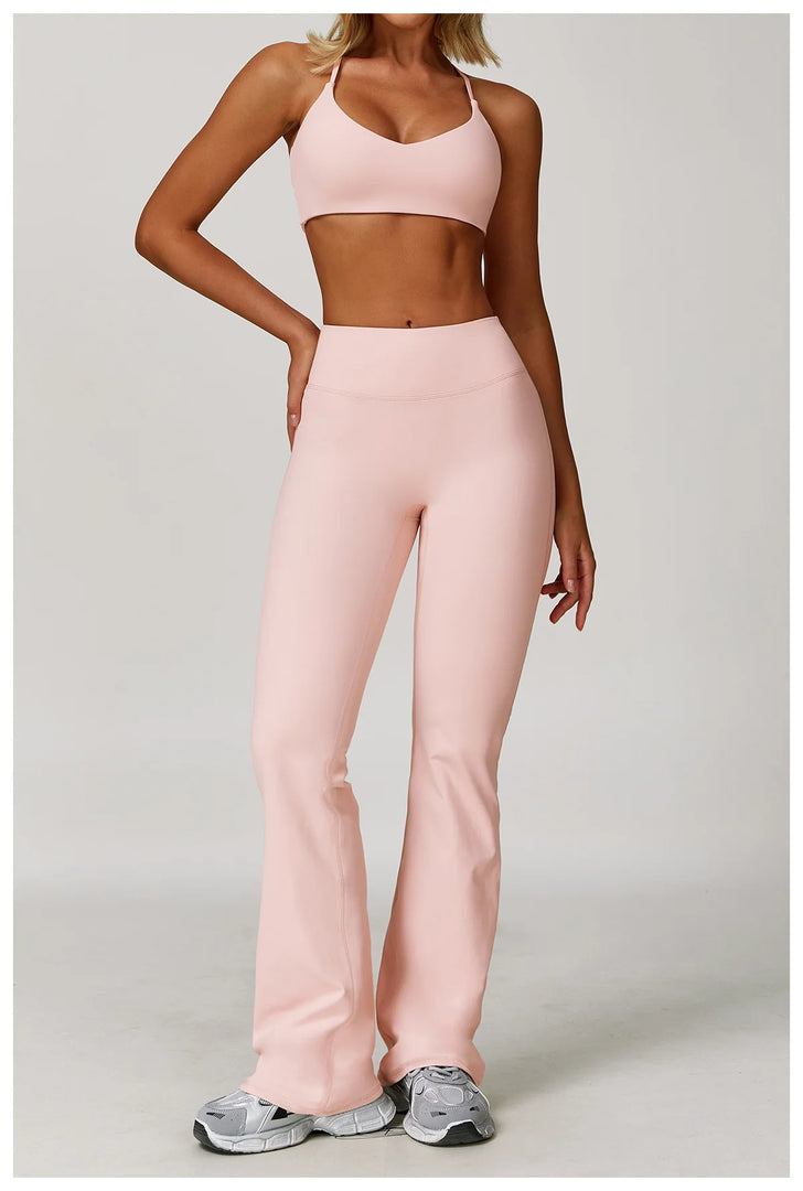 Luxuriously High Waist Contour Bell Bottom Leggings