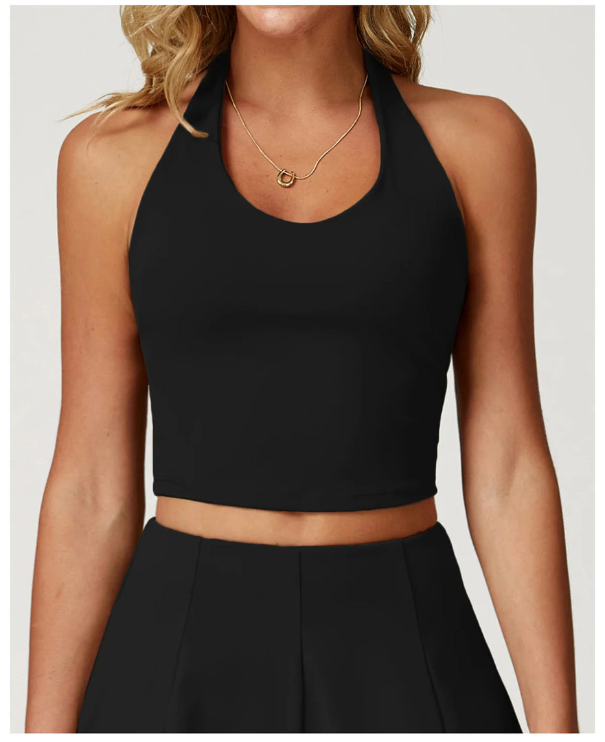 Halter Seamless Yoga Bra Vest with High Performance Fabric