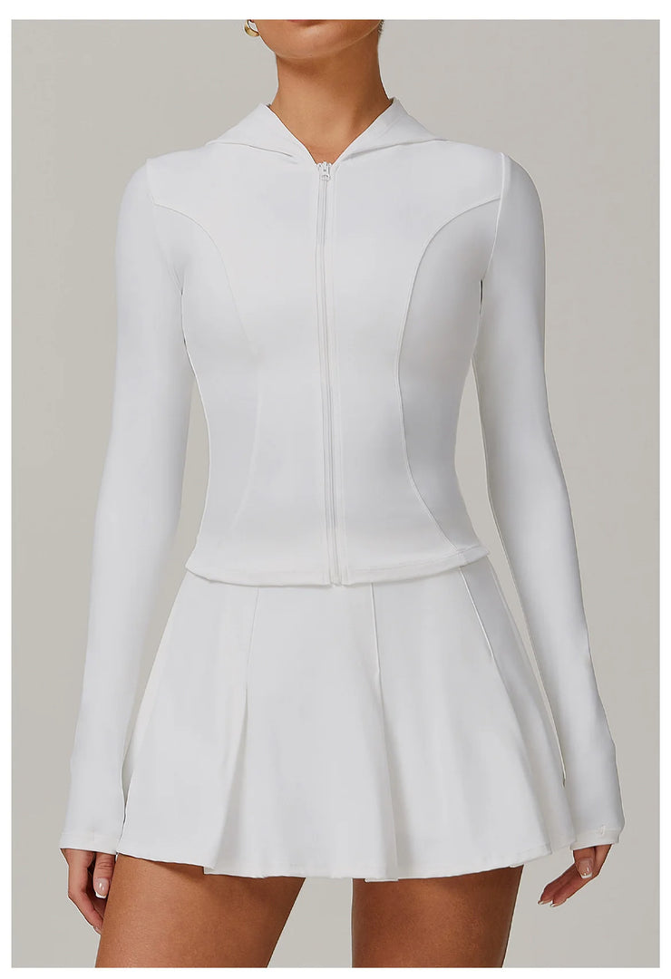 Zip Front Yoga Jacket Breathable High Stretch Nylon