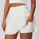 Load image into Gallery viewer, Pocketed High Waist Tennis Skirt Performance Wear Nylon

