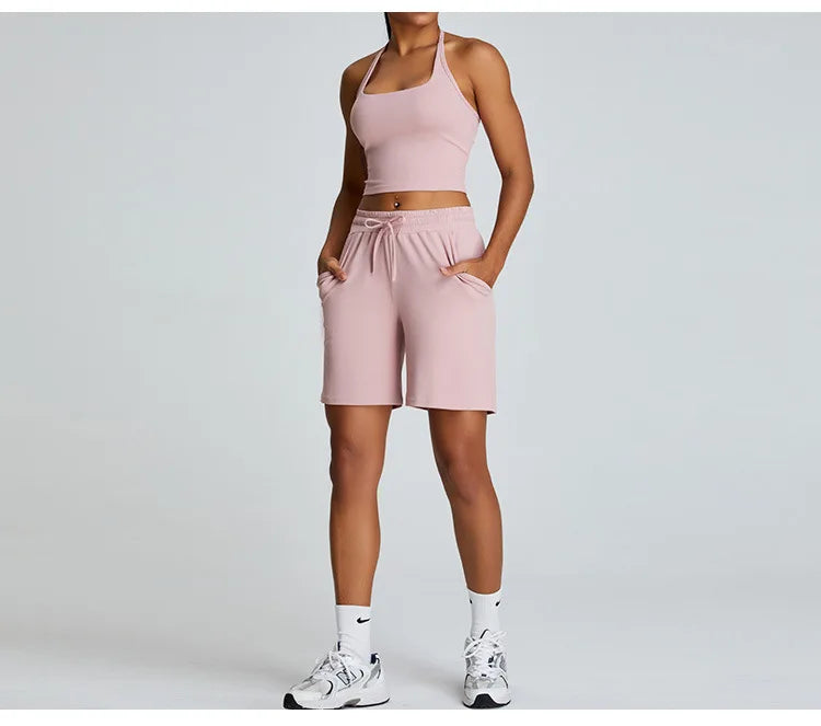 Feather Light Bra Interlocking Open Back Halter Contour