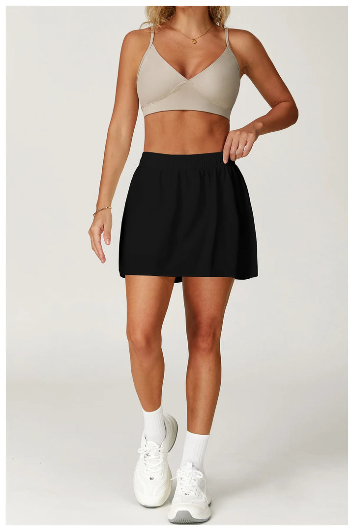 High Waist Contoured Breathable Yoga Short Skirt