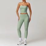 Load image into Gallery viewer, Signature 2 Piece Yoga Ensemble Nylon Plus Performance

