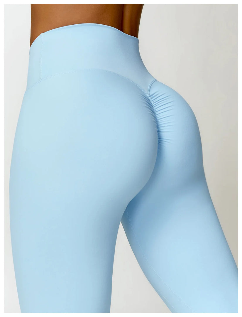 Luxurious High-Waist Contour Seamless Leggings Scrunch
