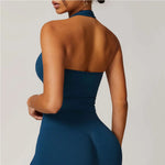 Load image into Gallery viewer, Luxurious Hanging Neck Seamless Sports Bra Nylon Spandex
