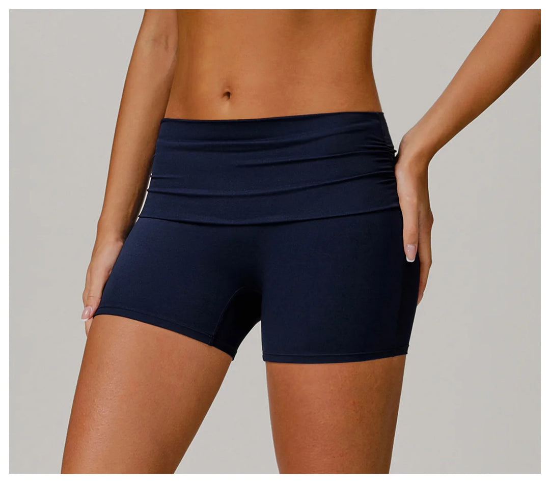 Sculpted Contour Fit High Waist Performance Shorts Nylon