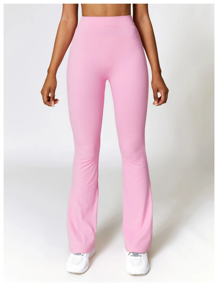 Contoured Flared Leggings With High Waist Silhouette