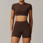 Load image into Gallery viewer, Seamless Contour Two Piece Yoga Set Luxe Performance Wear

