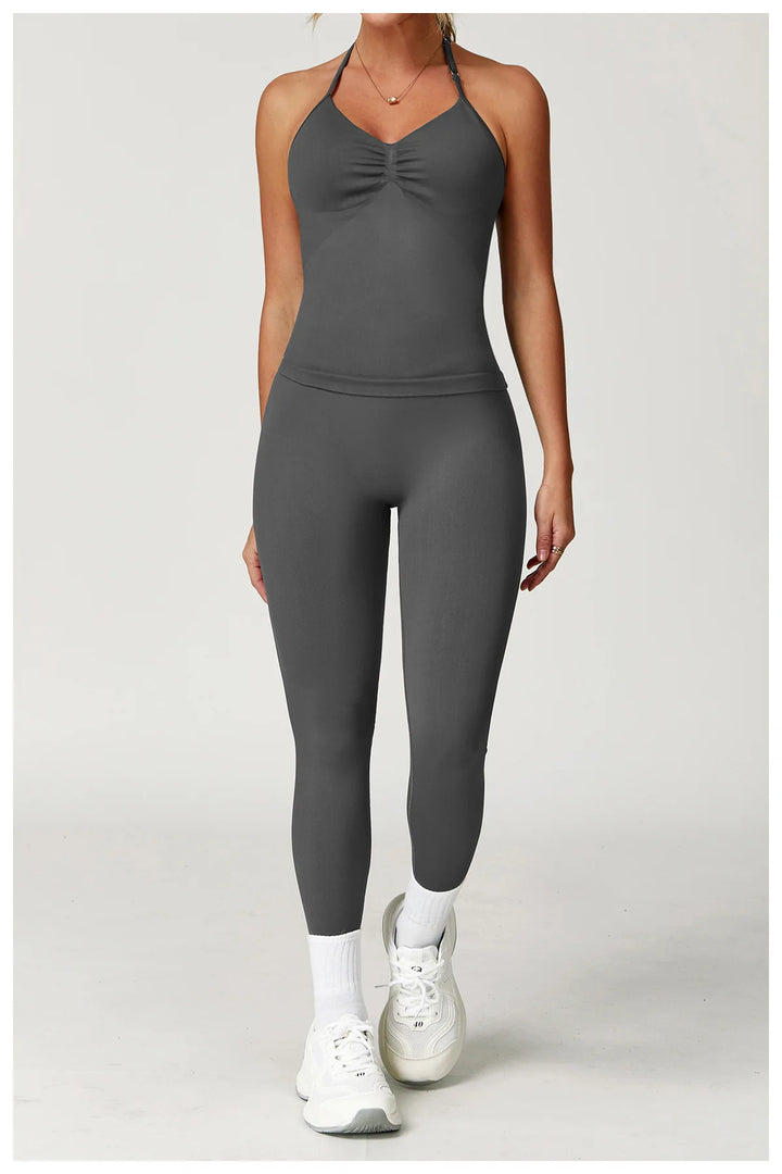 Two Piece Yoga Set Seamless Contour Performance Wear