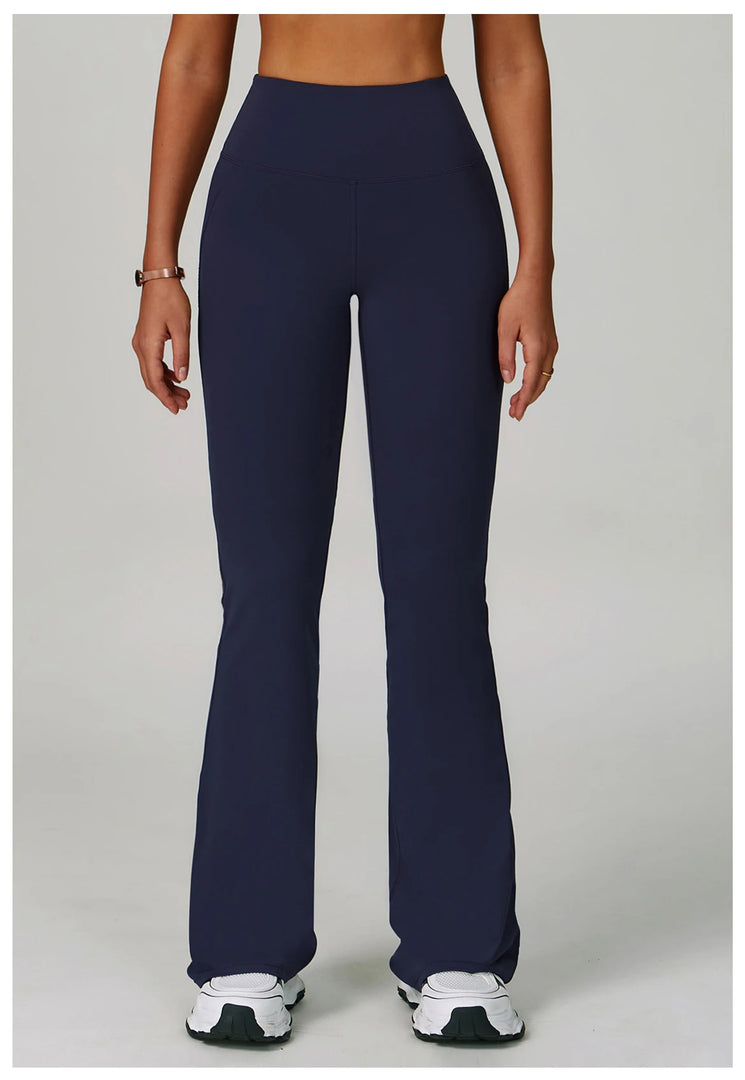 Performance High Waist Contoured Leggings With Wide Leg