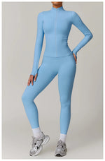 Load image into Gallery viewer, Seamless Long Sleeve Performance Jacket Zip Front Nylon
