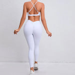 Load image into Gallery viewer, Two Piece Ribbed Seamless Studio Yoga Set Cross Back
