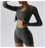 Load image into Gallery viewer, Three Piece Contoured Yoga Set Athleisure Signature
