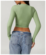 Load image into Gallery viewer, Breathable Seamless Contour Long Sleeve Top Performance
