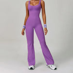 Load image into Gallery viewer, Contoured Back Zip Jumpsuit With Seamless Performance
