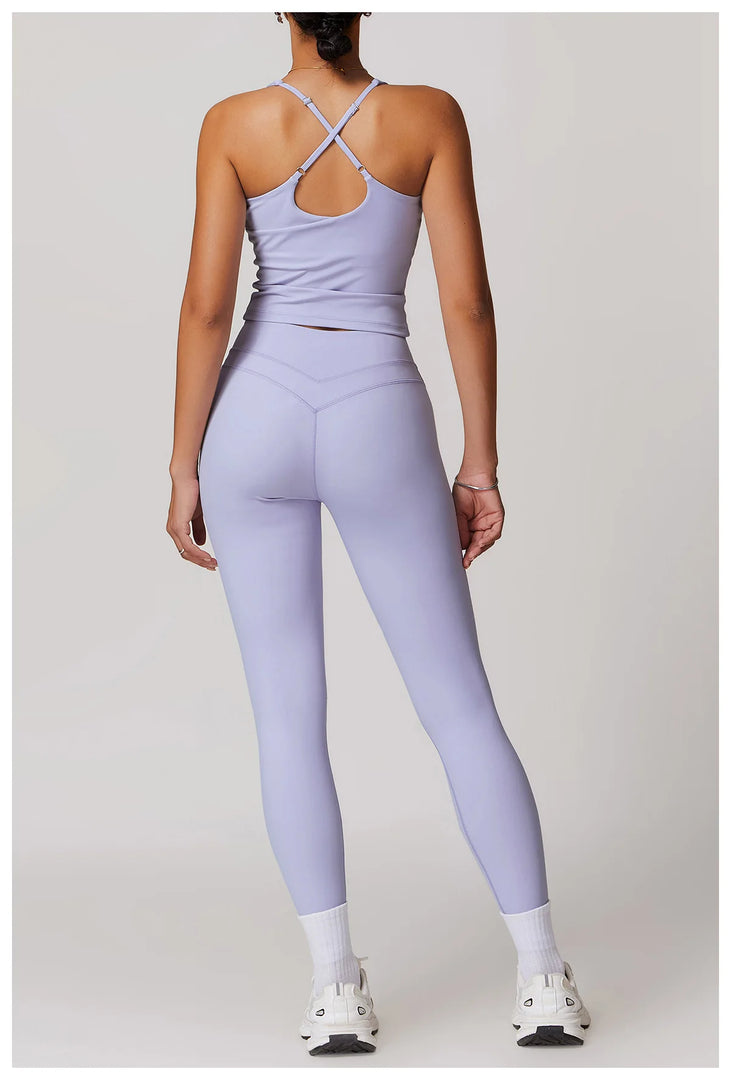 2 Piece Premium Contoured Leggings Set For Performance