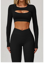 Load image into Gallery viewer, Sculpted Performance Long Sleeve Yoga Top Breathable
