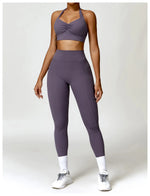 Load image into Gallery viewer, V Back Swept High Waist Contoured Leggings With Performance
