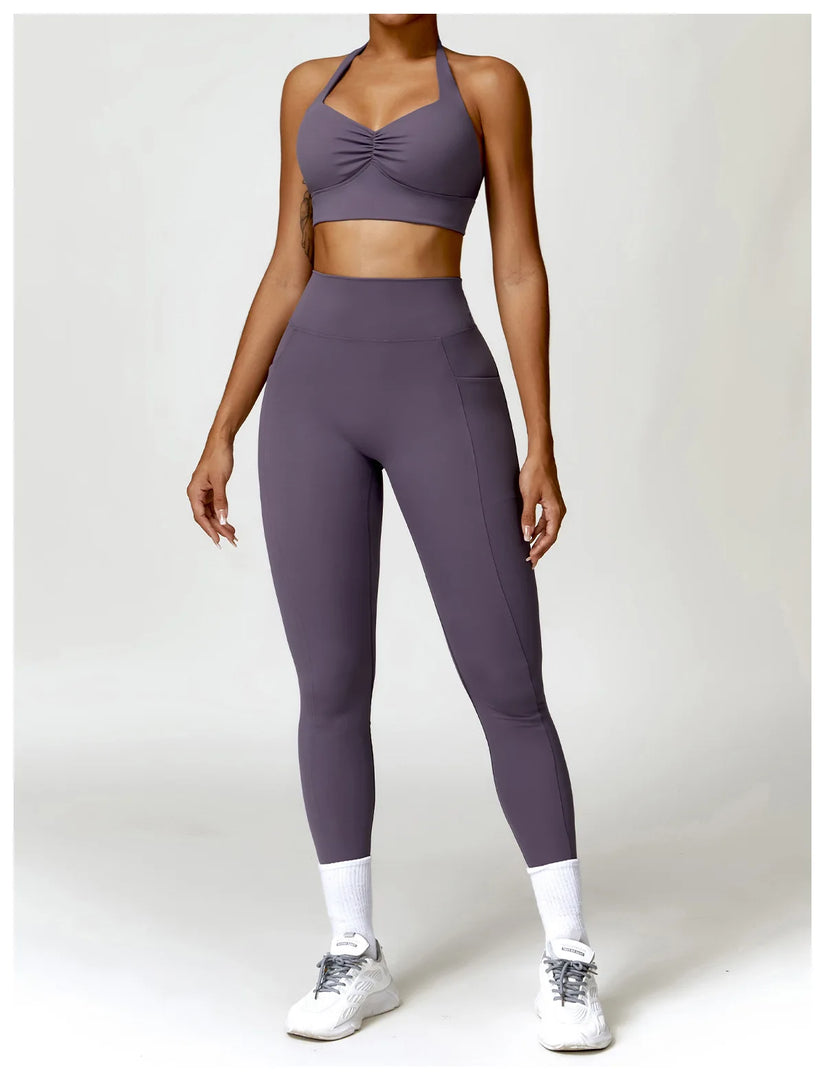 V Back Swept High Waist Contoured Leggings With Performance