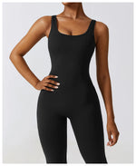 Load image into Gallery viewer, Contoured Back Zip Jumpsuit With Seamless Performance
