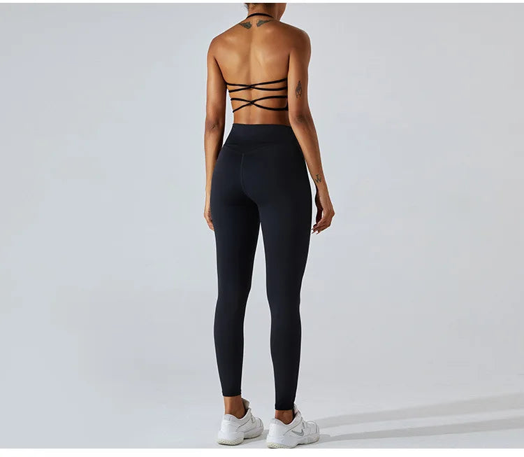 Cross Back Strappy Seamless Bralette Soft Nylon Spandex