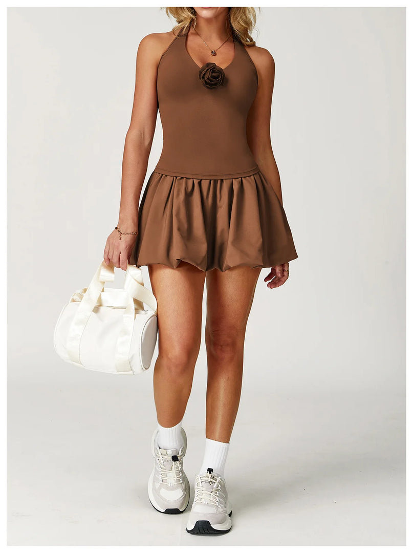 Seamless Contour Halter Bra Open Back Premium Breathable