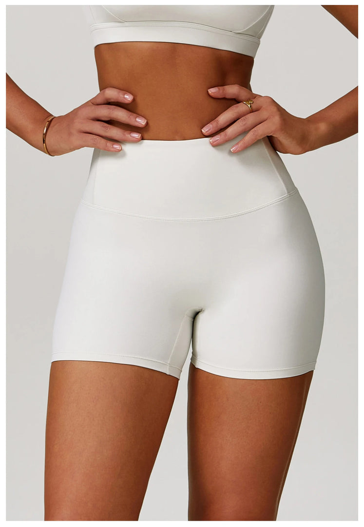 High Waist Yoga Shorts Contour Moisture Wicking Breathable