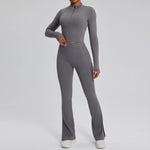 Load image into Gallery viewer, Contour Stretch Athleisure Bell Bottoms Set Nylon Spandex
