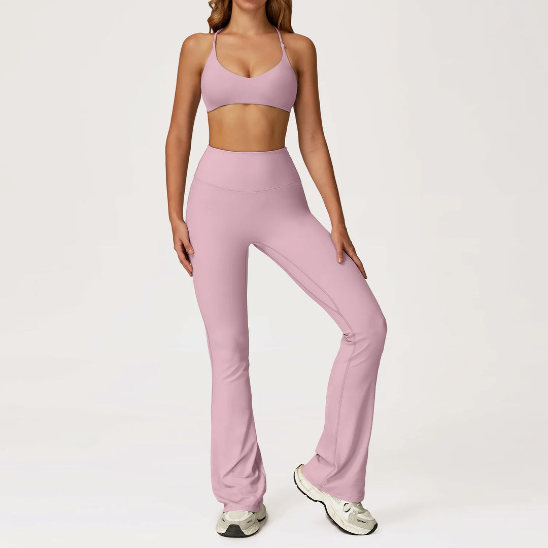 Soft Stretch Contour Two Piece Yoga Silhouette Leggings