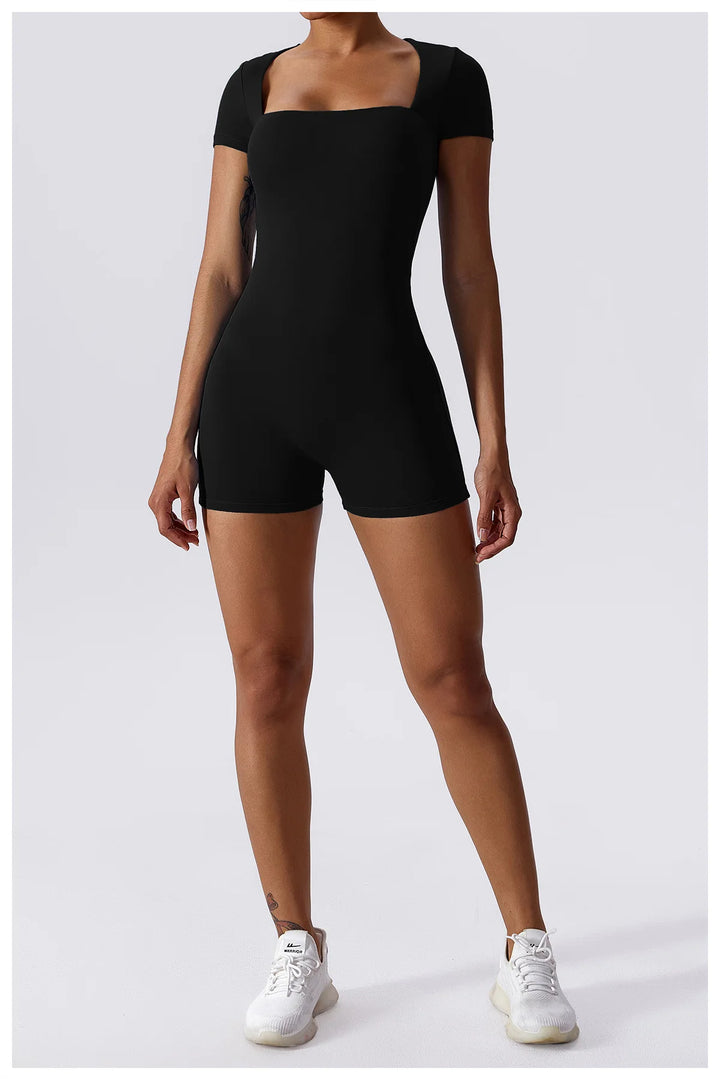 Soft Premium Contoured All In One Yoga Bodysuit Sleeves