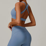 Cross Back Contour Seamless Performance Wear Bra Luxe