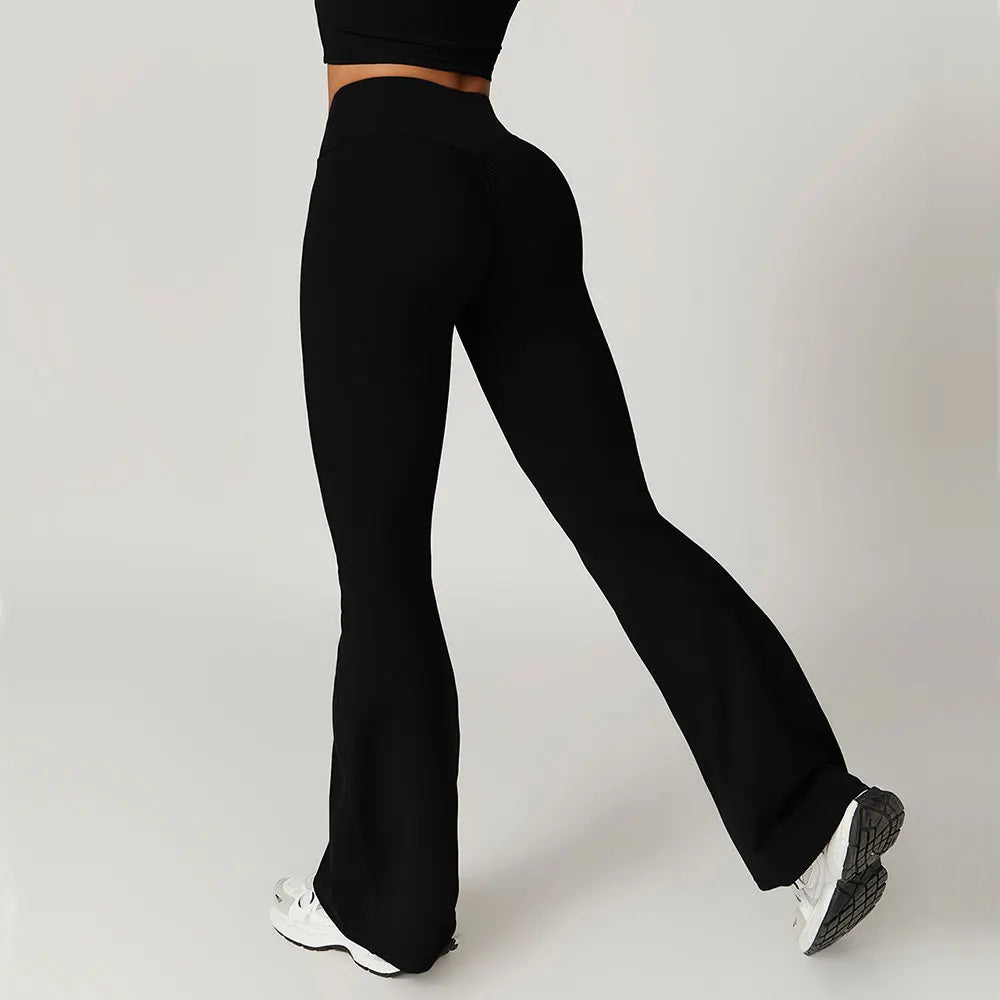 Seamless Flared Bell Bottoms Yoga Leggings High Waist