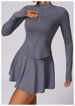 Load image into Gallery viewer, Luxurious Contoured Yoga Set Zippered Front Seamless Nylon
