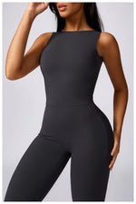 Load image into Gallery viewer, Sculpted Yoga Jumpsuit Ultra Breathable Nylon Knit Fabric
