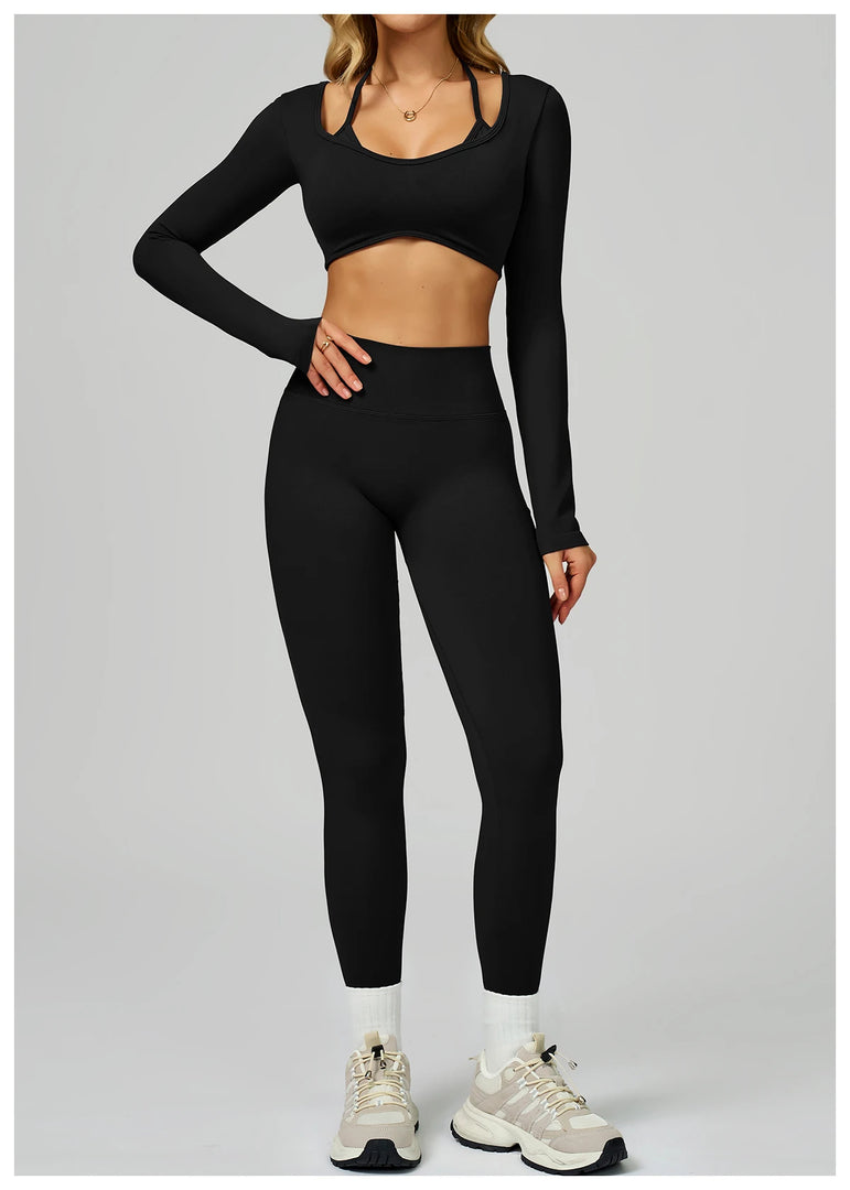 Seamless Ribbed Yoga Top With Breathable Comfort Wear