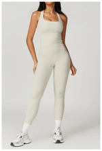 Load image into Gallery viewer, Two Piece Seamless Contour Yoga Leggings Set Nylon Knit
