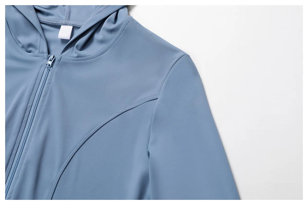 Zip Front Yoga Jacket Breathable High Stretch Nylon