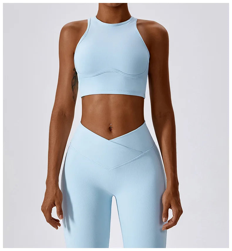 Ribbed Contour Ultra Breathable Premium Sports Bra Chest Pads