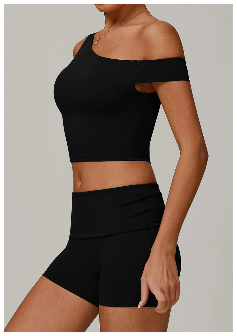 Breathable One Shoulder Sculpted Performance Contour Bra