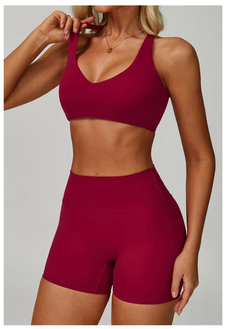 Contoured Breathable High Support Seamless Sports Bra