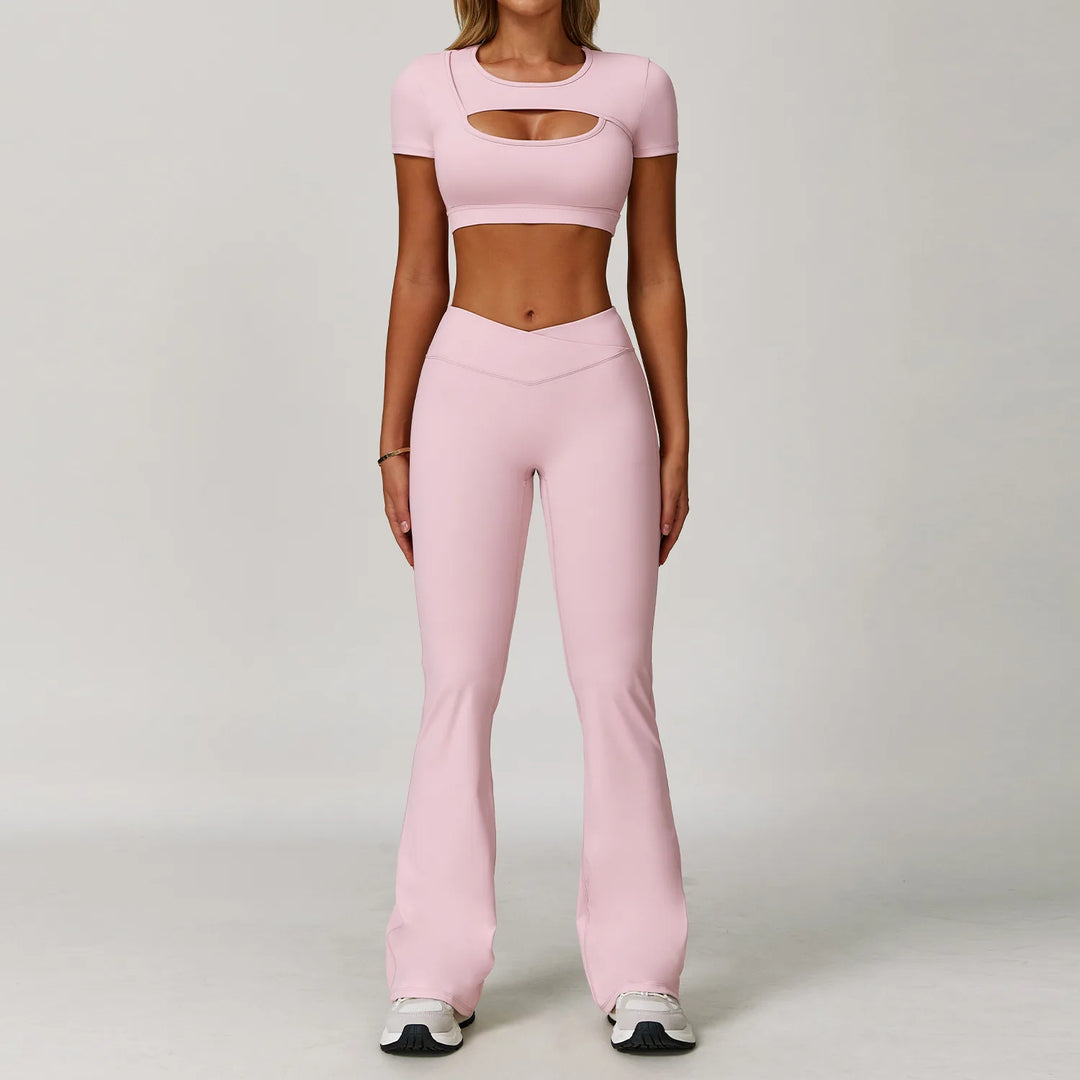 Premium Performance Knit Yoga Set With Contoured Leggings