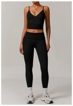 Load image into Gallery viewer, 2 Piece Seamless Contour Yoga Set Nylon Spandex Blend
