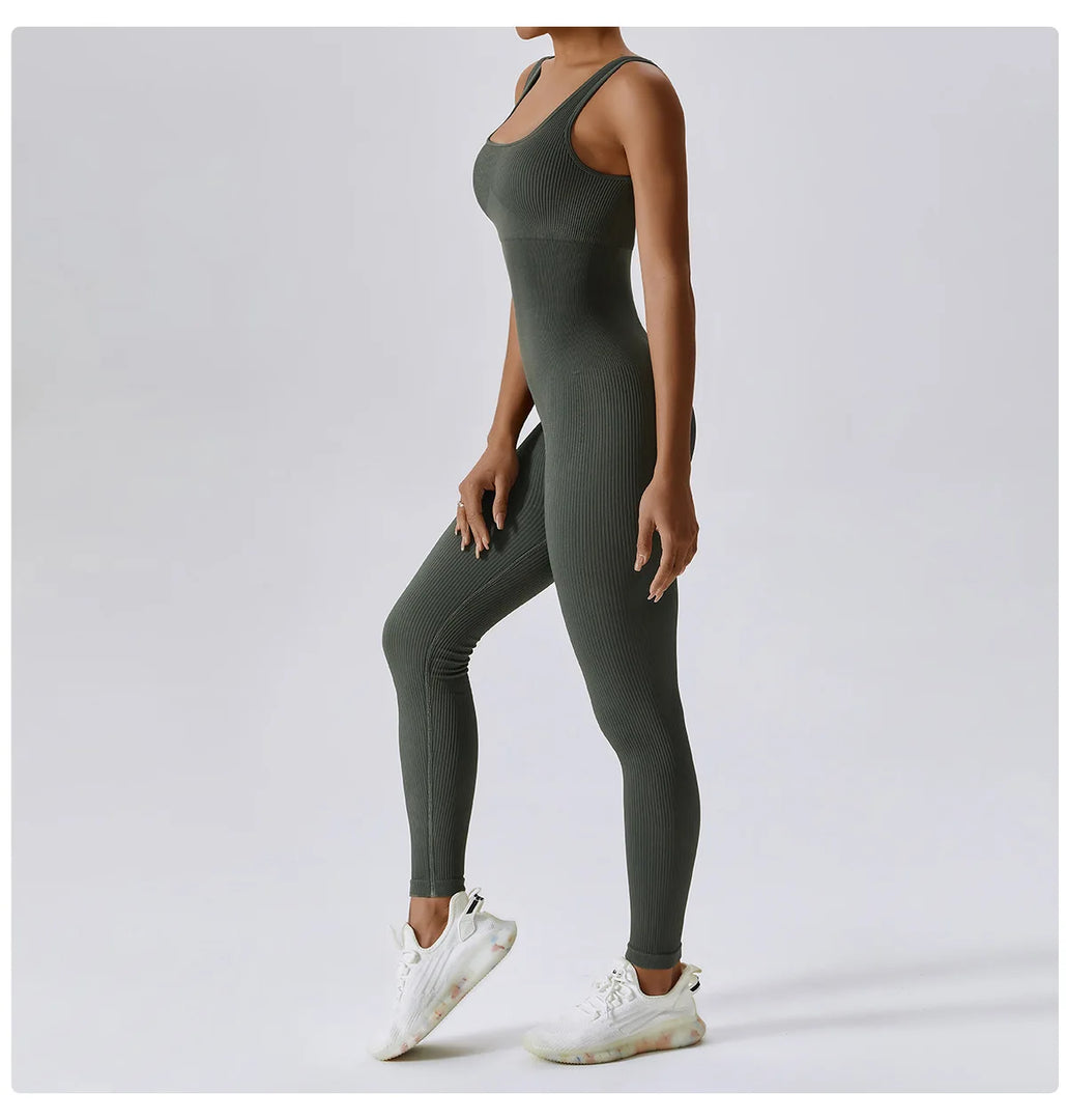 Spring Seamless Contour Yoga Body Suit Set Performance