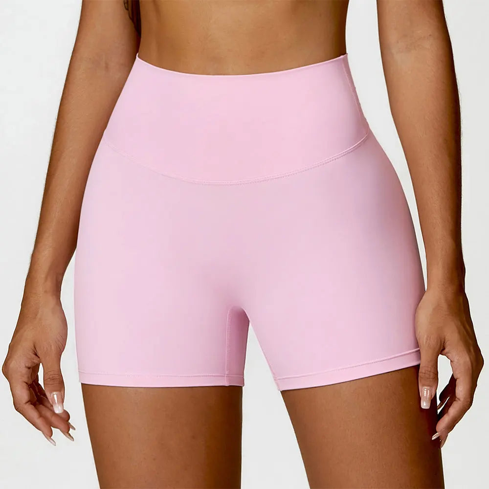 Luxurious Breathable High Waist Contour Yoga Shorts Nylon